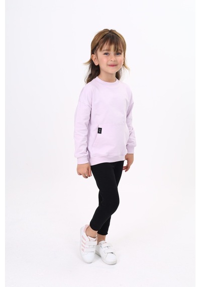 Toontoy Kids Toontoy Kız Çocuk Taytlı Takım Açık Lila