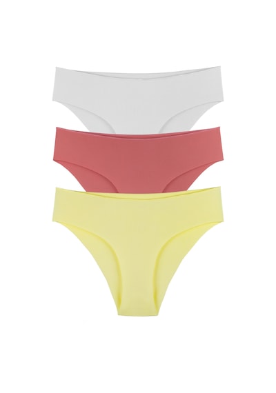Sensu Kadın Bikini Lazer Kesim 3'lü Külot Set - Kts2048 Bej