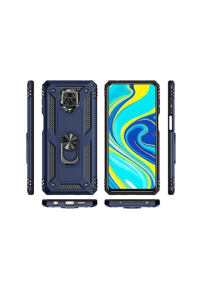 Teknomoda Xiaomi Redmi Note 9 Pro Tank Zirh Metal Yüzüklü Standli Kilif 471594932