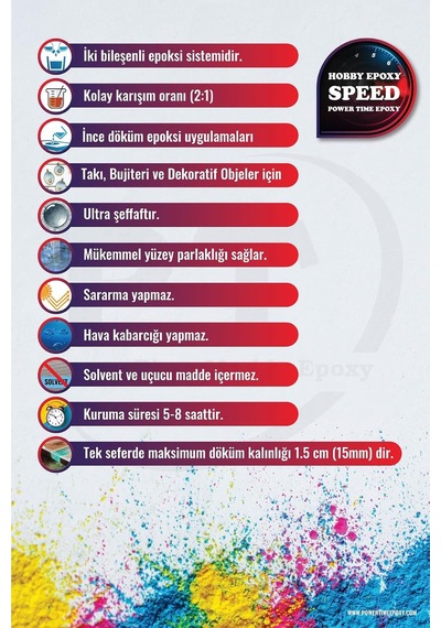 15 Kg Hobby Epoxy Speed/hızlı Kuruma/şeffaf Epoksi Reçine İnce Döküm Hobi Epoksi