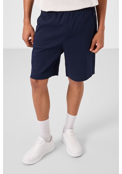 Tommylife Lacivert Standart Fit Dokuma Hafif Esnek Chino Erkek Şort - 81293 Lacivert