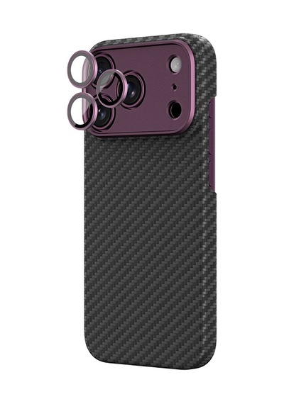 Apple Uyumlu iPhone 18 Pro Kılıf M-safeli 1500d Aramid Fiber Amazingthing Titan Max Slens Serisi Kapak Mor