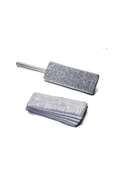 Mop Mikrofiber Tablet Mop Yedek Bezi 4 Adet Gri 12 X 33 Cm