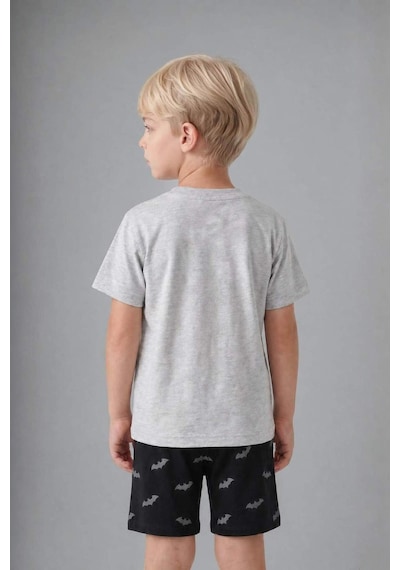 Defacto Batman Lisanslı 2li Pijama Gri Melanj Takımı Erkek Bebek H8147a526hsgr400 Gri-gr400