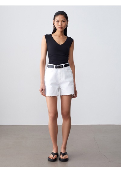 Dilvin 21222 V Yaka Basic Top-siyah