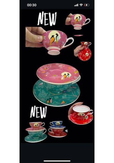 Çırağan Home Özel Tasarım Bird Fincan Takımı Çok Renkli