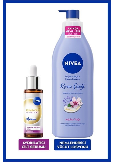 Luminous630 Skin Glow Anında Aydınlatıcı Serum 30ml Ve Kiraz Çiçeği Nemlendirici Vücut Losyon 400ml