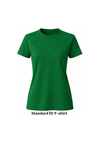 Kadın Yeşil Basic Pamuk T-shirt Yeşil