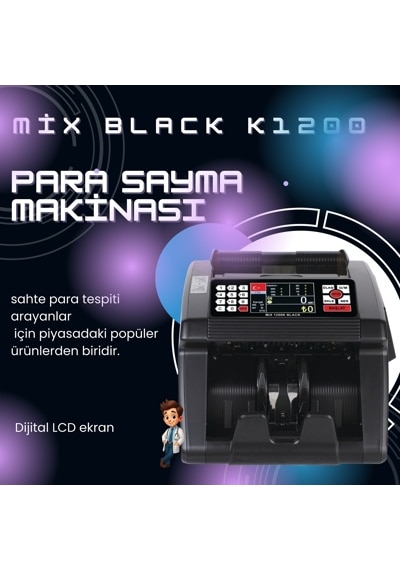 Mix 1200 K Tl / Euro 2 Ülke Para Sayma Makinesi