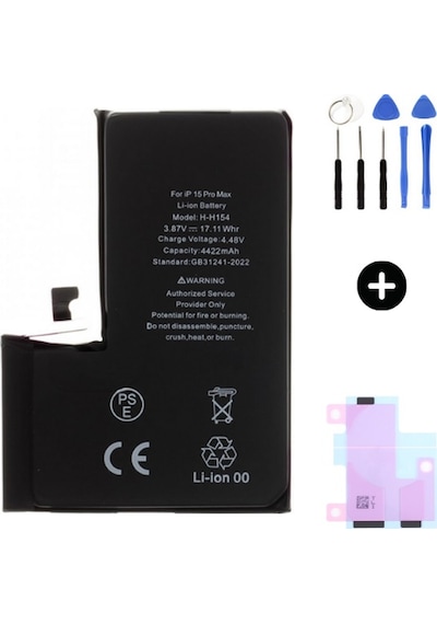 Apple Uyumlu iPhone 15 Promax  A Kalite Batarya Pil + Montaj Seti