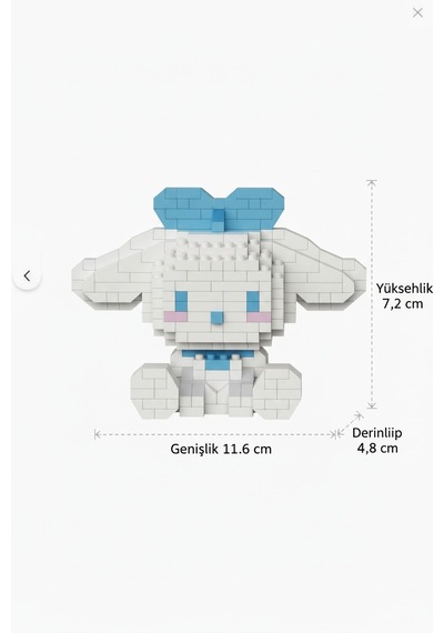 Cinnamoroll Karakter Lego Seti - Figür Oyuncak - Mikro Blok Yapım Seti