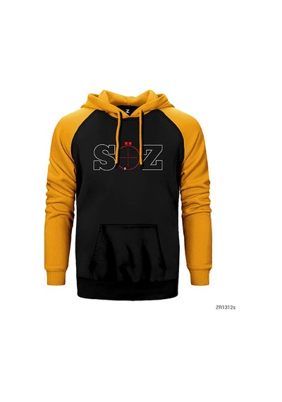 Söz Dizisi Logo 2 Sarı Renk Reglan Kol Sweatshirt / Hoodie