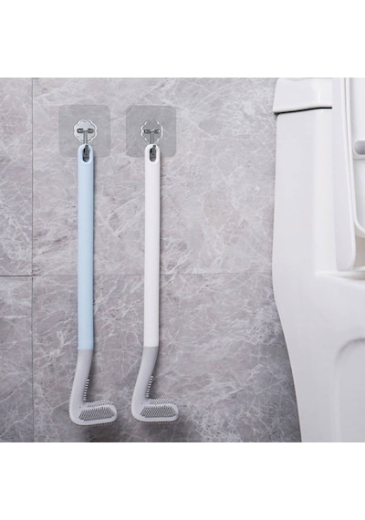 Golf Tasarımlı Silikon Wc Klozet Mutfak Temizlik Fırçası Beyaz