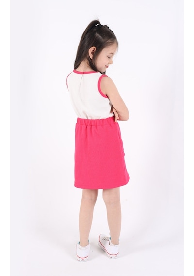 Aden Kids Kız Çocuk Etekli Alt Üst Takım Fuşya