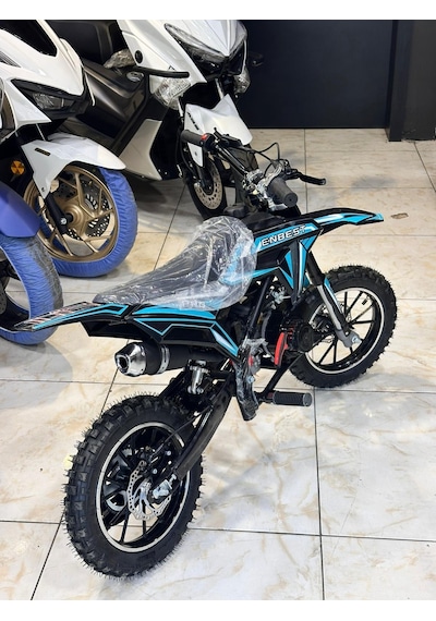 Enbest Benzinli Hidrolik Frenler 7-17 Yaş Çocuk Cros Motoru Yeşil