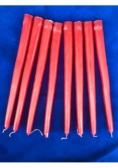 Kırmızı Şamdan Mumu - 26cm X 22mm Şamdan Konik Mum