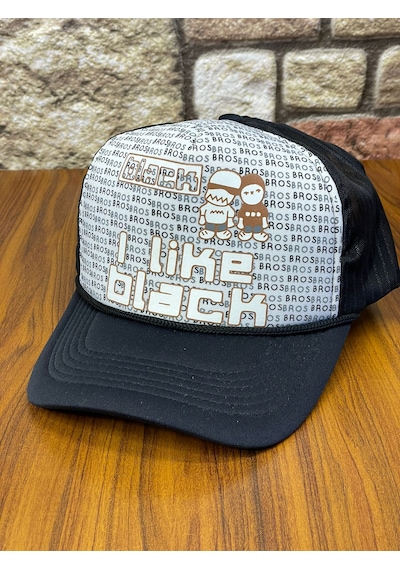 Hamze Trucker Model Baskılı Hafif Yazlık Beyzbol Cap Şapka Beyaz