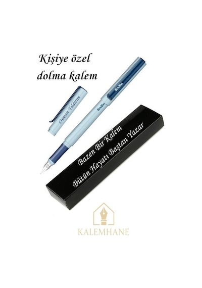 Kişiye Özel Scrikss Dolma Kalem Özel Kutulu Mavi Mavi