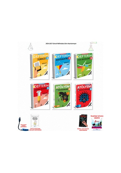 2026-2027 Arı Yayıncılık 5. Sınıf Tüm Dersler 6 Kitap Set Defterim T-m-f-s, Atölyem F-s