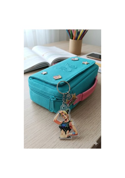 Owl Bag Jojo's Bizarre Adventure Jolyne Cujoh Desenli Acrylic Anahtarlık Çanta Süsü Mıx