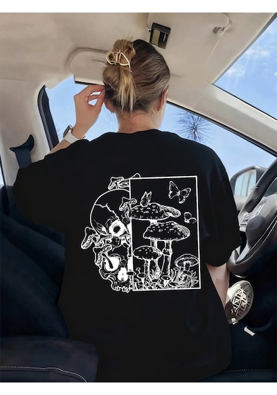 Noıssey Urban Pop Graphic Kadın Tişört Koleksiyonukod 5547 Siyah