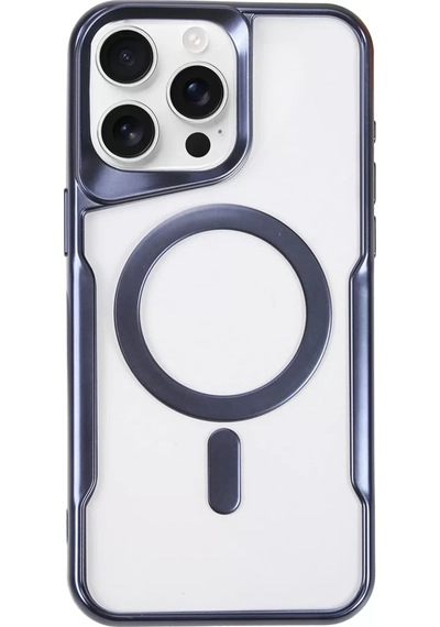 Newface Apple İphone 16 Pro Kılıf Boyi Magsafe Silikon Kapak - Lacivert