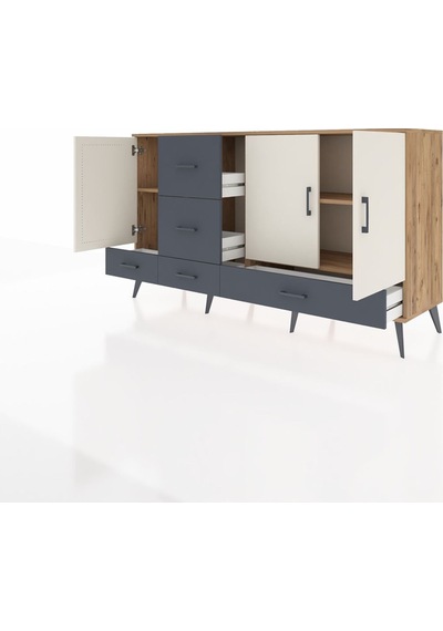 Hyperion Konsol 4 Raflı 5 Çekmeceli 3 Kapaklı 176x44x99 Çam-aytaşı/antrasit Atlas Çam/aytası - Atlas Çam Hyperion Konsol 4 Raflı 5 Çekmeceli 3 Kapaklı 176x44x99 Çam-aytaşı/antrasit Atlas Çam/aytası - Atlas Çam