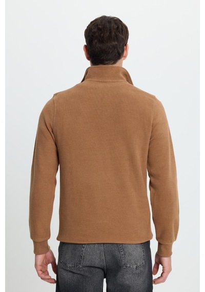 Tudors Erkek Slim Fit Dar Kesim Pamuklu Selanik Kumaş Dik Yaka Kiremit Sweatshirt-41889 Kiremit Tudors Erkek Slim Fit Dar Kesim Pamuklu Selanik Kumaş Dik Yaka Kiremit Sweatshirt-41889 Kiremit