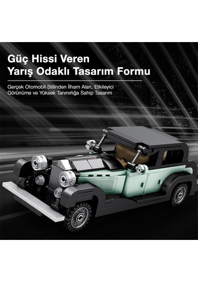 Reobrix Technic 811 Bentley 8 Litre Klasik Araba Yaratıcı Yapı Blok Seti Building Blocks - 249 Parça