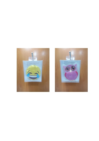 Gülen Emoji Pembe Baykuş Cep Sobası,el Isıtıcı,2 Adet Sıcak Su To
