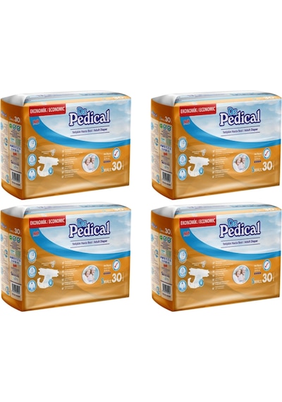 Dr. Pedical Belbantlı Hasta Bezi Small Küçük Beden 120 Adet 30x4 S