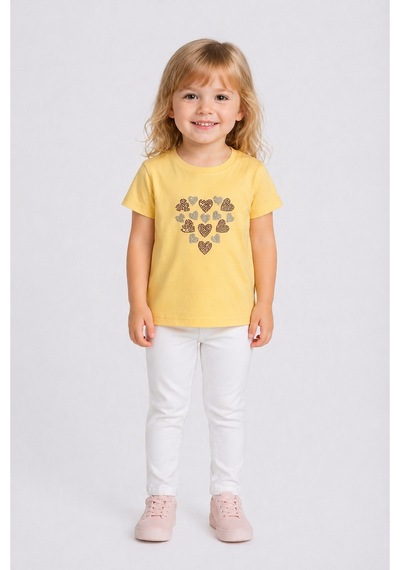 Yale Kids 3-8 Yaş Kız Çocuk %95 Pamuklu Tişört Sarı Yale Kids 3-8 Yaş Kız Çocuk %95 Pamuklu Tişört Sarı