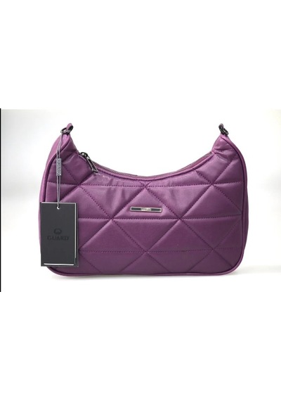 Guard Leather Kapitone Kadın Omuz Çantası + Renkli Kartlık Mor