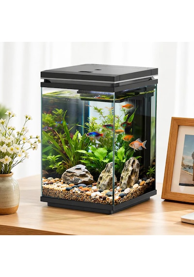 Atf-200 10 Litre Led Cam Akvaryum Siyah