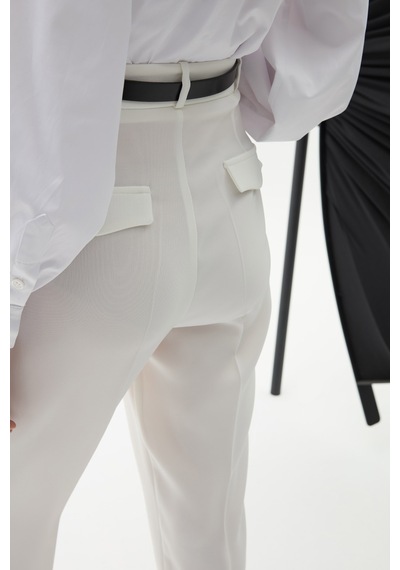 Rebellion Hepburn White Pants Beyaz