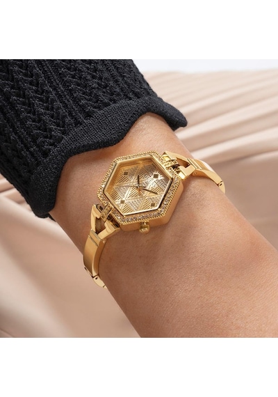 Guess Gugw0680l2 Altın Kaplama Taşlı Kadın Kol Saati