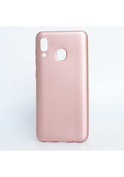 Samsung Uyumlu Galaxy A30 Kılıf Zore Premier Silikon Kapak Rose Gold
