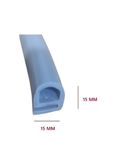Silikonlu Fırın Contası E Tipi 15mm Gri