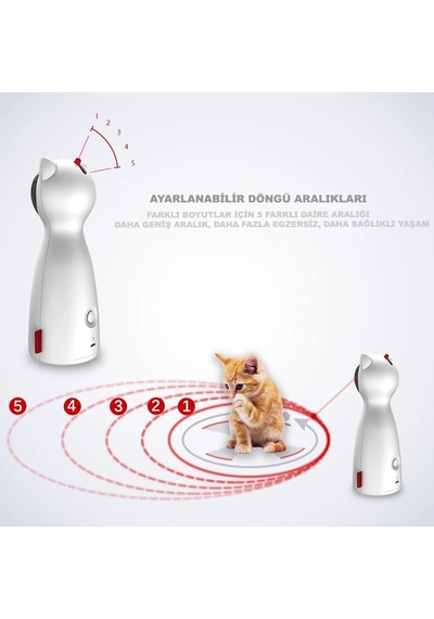 Dailytech Otomatik Led İnteraktif Kedi Lazer Oyuncağı