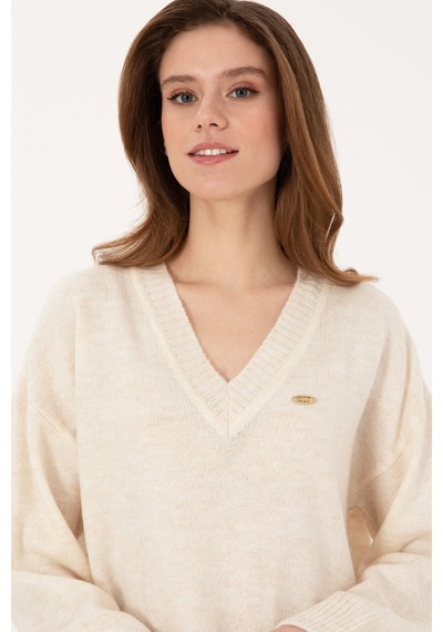 U.S. Polo Assn. U.s. Polo Assn. Kadın Krem Kazak /triko 50314833-vr071
