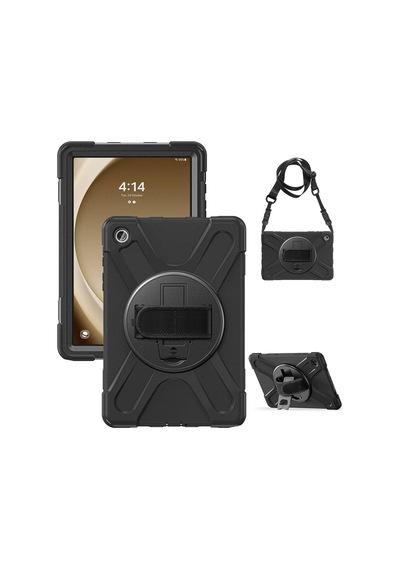 Galaxy Uyumlu  Tab A9 Plus Omsy Defender Tablet Silikon - Siyah Arka Kapak