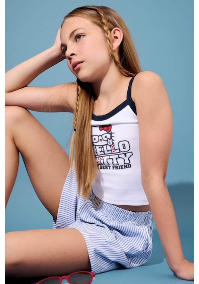 Defacto Kız Çocuk Hello Kitty Atlet F8271a825hswt80 Beyaz