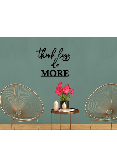 Bk Home Think Less Do More Ahşap Duvar Yazısı-1