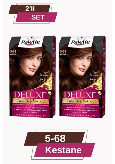 Palette Deluxe 5 - 68 Kestane X 2 Paket Saç Boyası