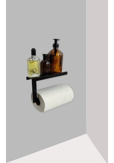 Rulo Kağıt Havluluk Peçetelik Banyo Düzenleyici Siyah KAGITHAVLU Siyah