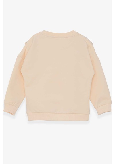 Breeze Kız Çocuk Sweatshirt Güpürlü 1.5-5 Yaş, Krem