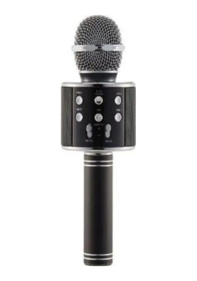 Ws-858 Karaoke Mikrofon Bluetooth, Usb, Hafıza Kartı Ve Aux Girişli Siyah & Siyah