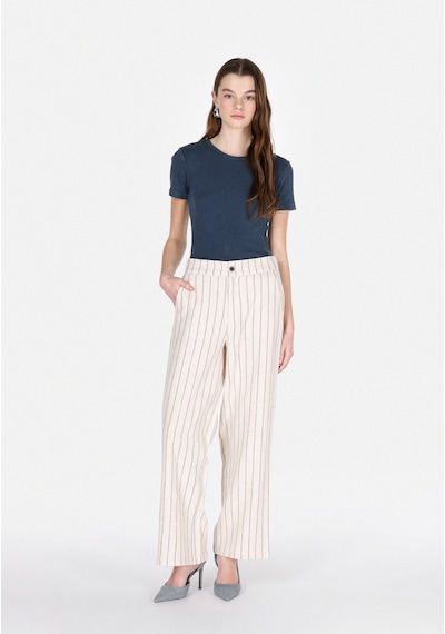 Colin's Colins Regular Fit Yüksel Bel Geniş Paça Kadın Ekru Pantolon Cl1074667 Q1.v1 Ecr Ekru
