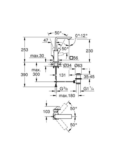 Grohe Allure Tek Kumandalı Lavabo Bataryası 1/2" L  32146GN1 Altın
