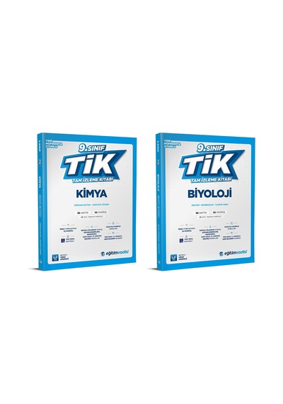 Eğitim Vadisi 2025 9. Sınıf Kimya + Biyoloji Tam İzleme Kitabı Seti 2 Kitap